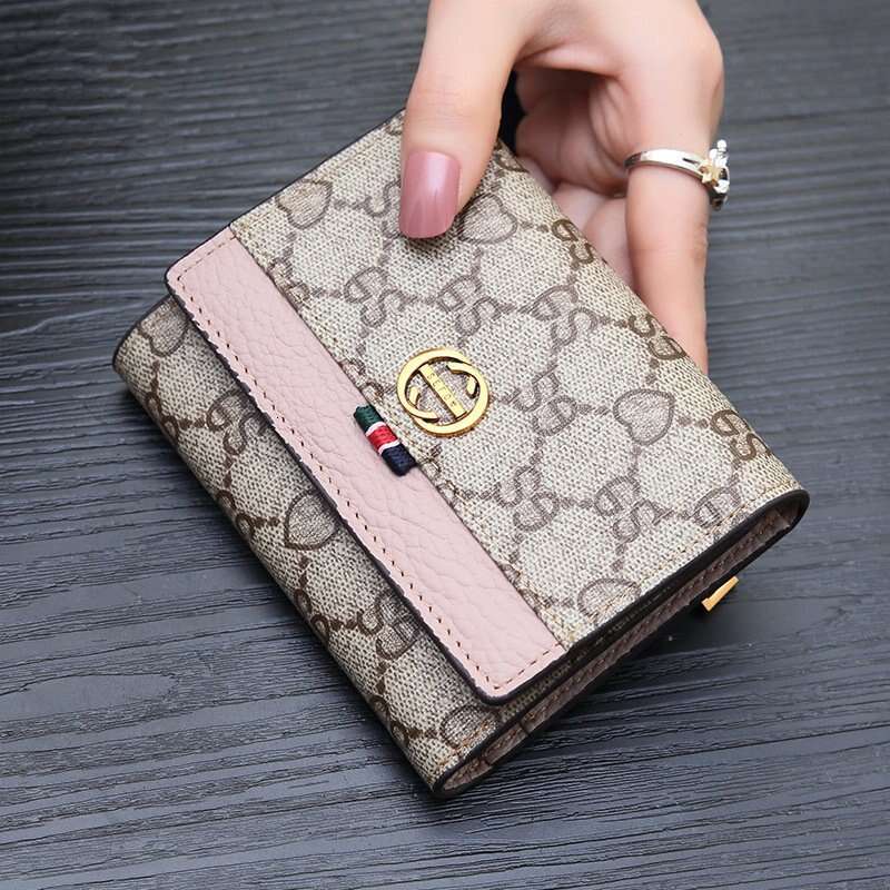 New Dionysus Small for Women, Short Genuine Leather Versatile Clutch, Foldable Cowhide Ladies Wallet Trendy