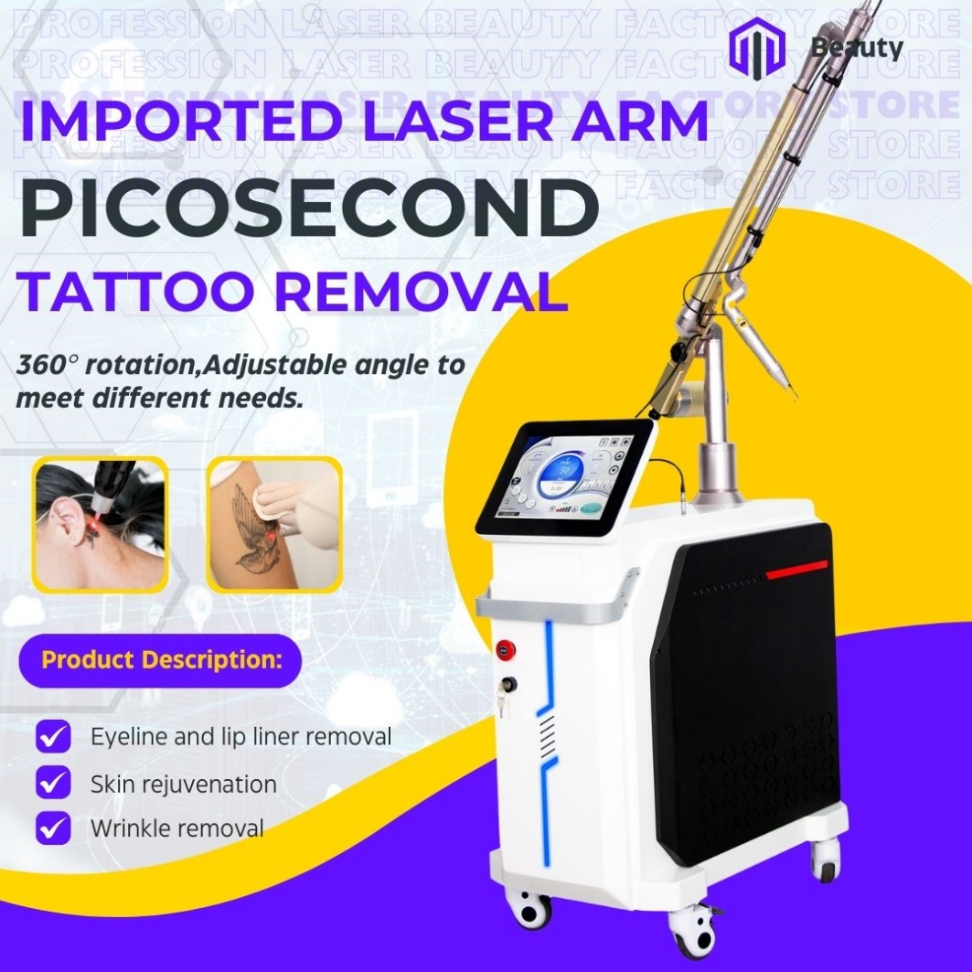 Vertical Picosecond Laser Tattoo Removal Device For Freckle Pigmentation Removal Professional Skin Whitening Rejuvenation Equipment Beauty Salon Clini