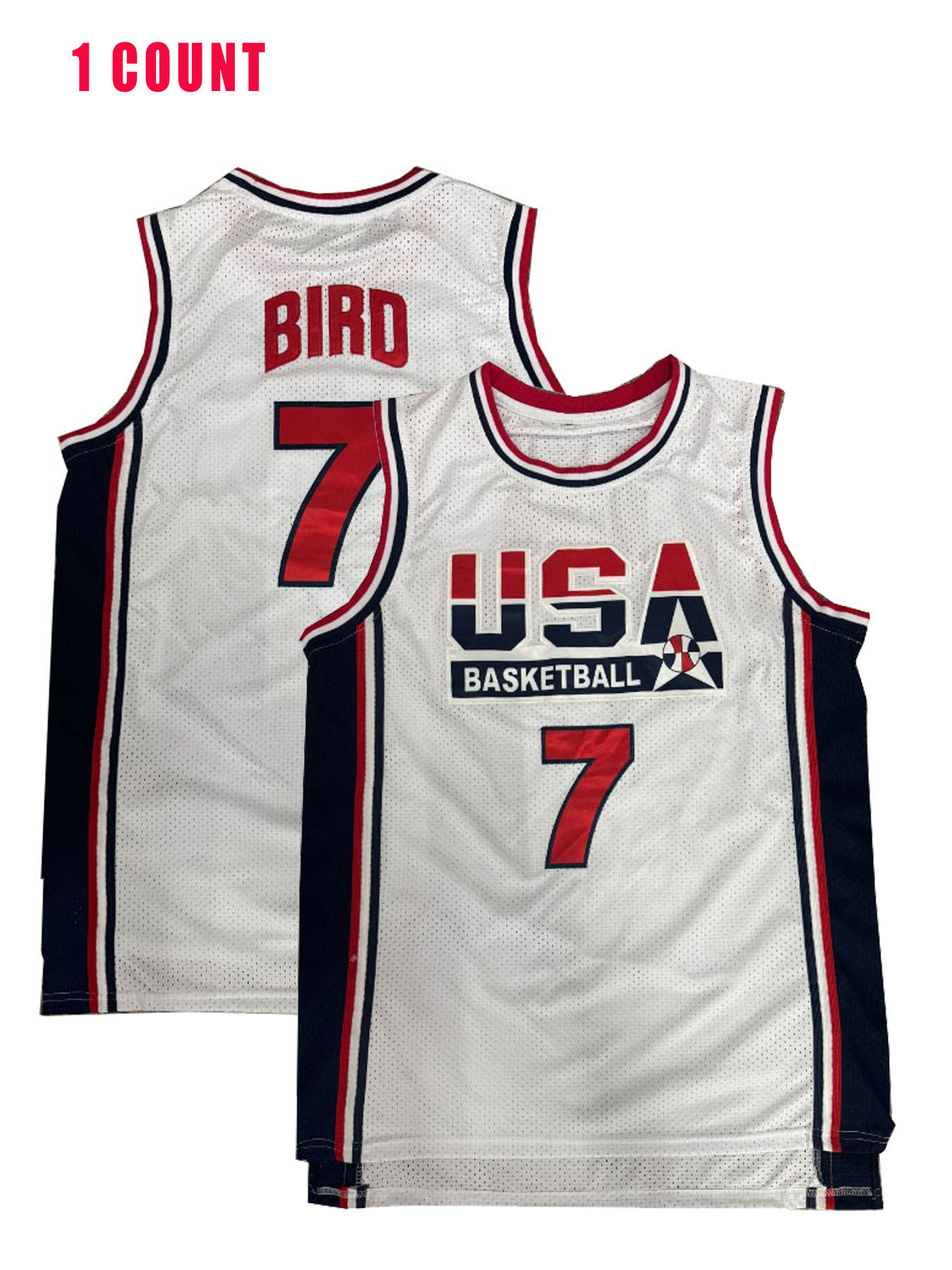 In Stock Basketball Jersey Team Usa 1992 Larry Bird John Stockton Johnson White Navy Gift 100% Stitched Embroidered Retro Classic Sportswear Jersey