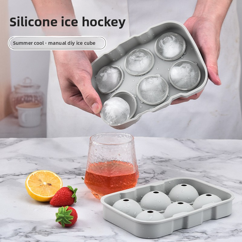 Reusable Silicone ice hockey puck mold with Four/ Six Compartments Perfect for Crafting Customized Frozen Beverages at Home
