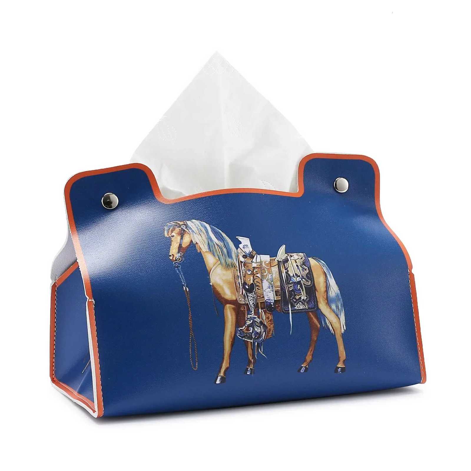 Orange Horse design Tissue Box Holder S250818