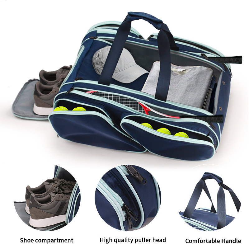 Pickleball Bag - Backpack Duffle Bag for Pickleball Paddles Accessories - Holds 4 Paddles - Includes Fence Hook - Choose from Multiple Colors.