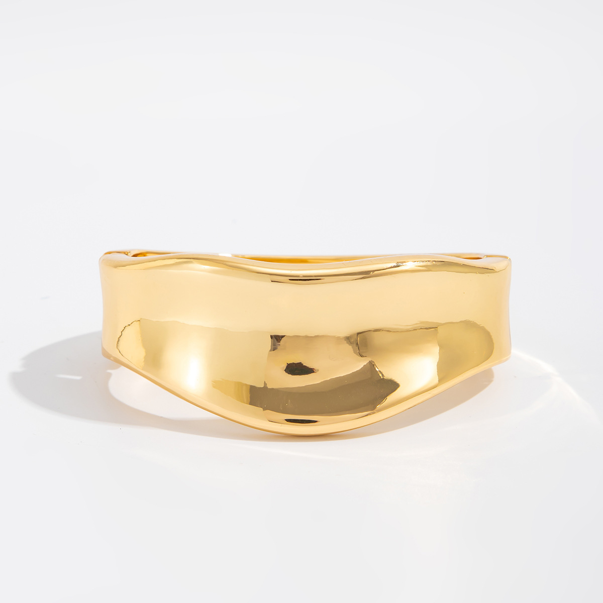 2025 Vintage Marble Swirl Polygon Bangle Iridescent Alloy Bracelet for Women European Retro Statement Arm Cuff