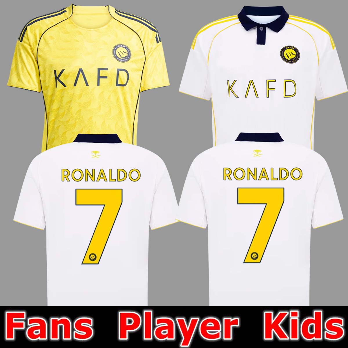25 26 Al Nassr FC soccer Jerseys Ronaldo 2025 2026 Al Hilal Home away Gonzalo Martinez Talisca FANS player version men kids kit Football shiirt