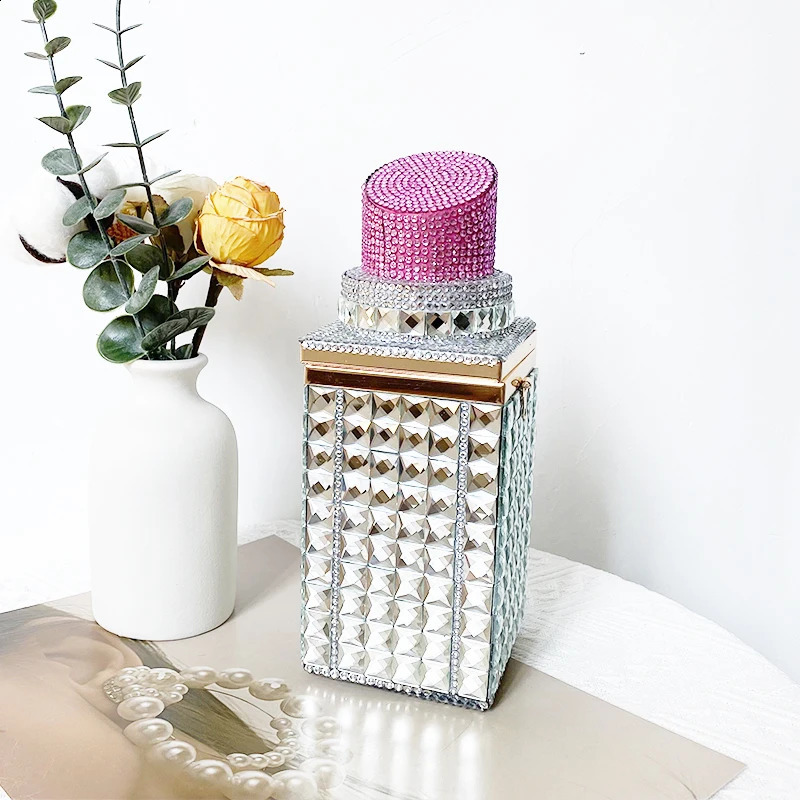 y Fashion Lipstick Bag Bling Crystal Clutches Rhinestone Banquet Evening Purse Women Wedding Handbag 250815