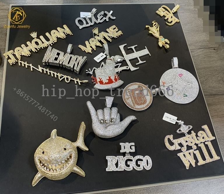 2025 Newest Luxury 925 Sterling Silver Ice Moissanite Cross Pendant Pass Diamond Test D VVS Childrens Crucifix Necklace Parties