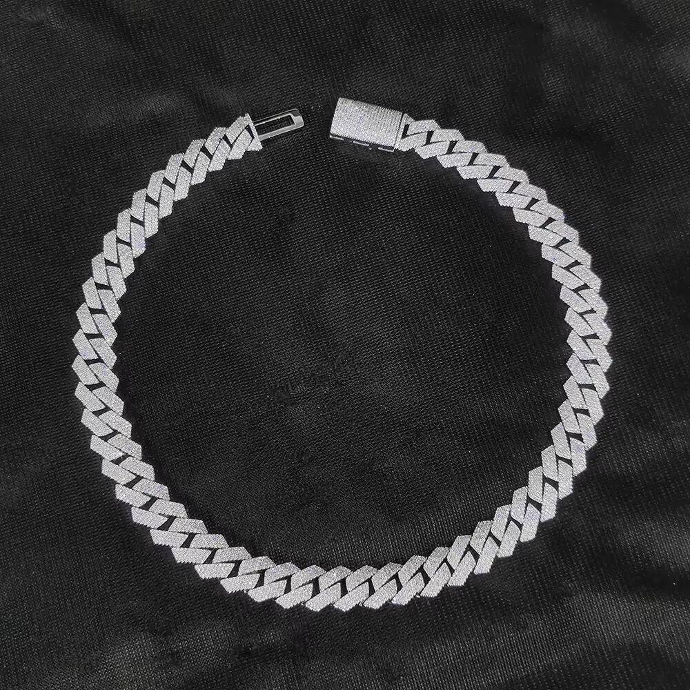 Hip Hop Jewelry 15mm 4 Rows Iced Out CZ Stone Prong Cuban Chain Necklace White Gold Prong Miami Cuban Link Chain for Men