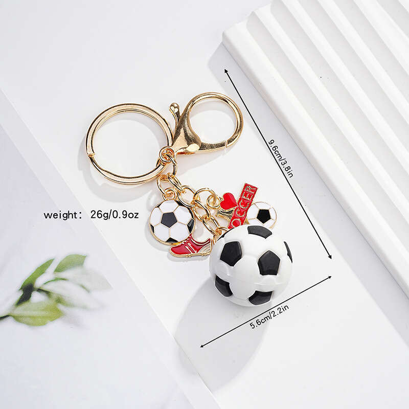 Simulated Football 3D Pendant Sports Event Mini Souvenir Keychain Accessory