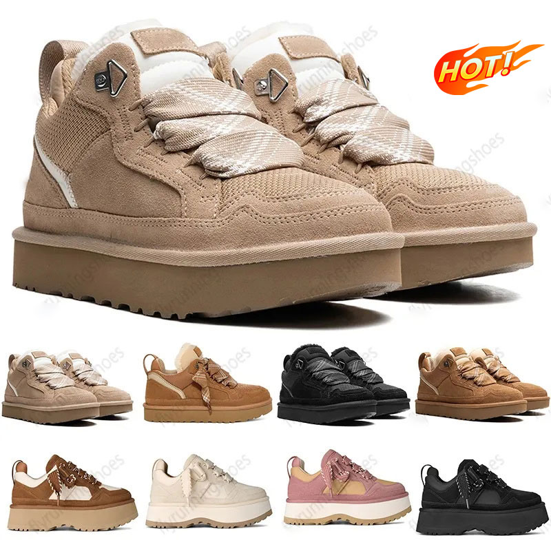 Designer Tazz Tasman Lowmel platform fur winter snow boots Designer Australia snow boots for womens shoes Chestnut black pink sheepskin ankle warm boots