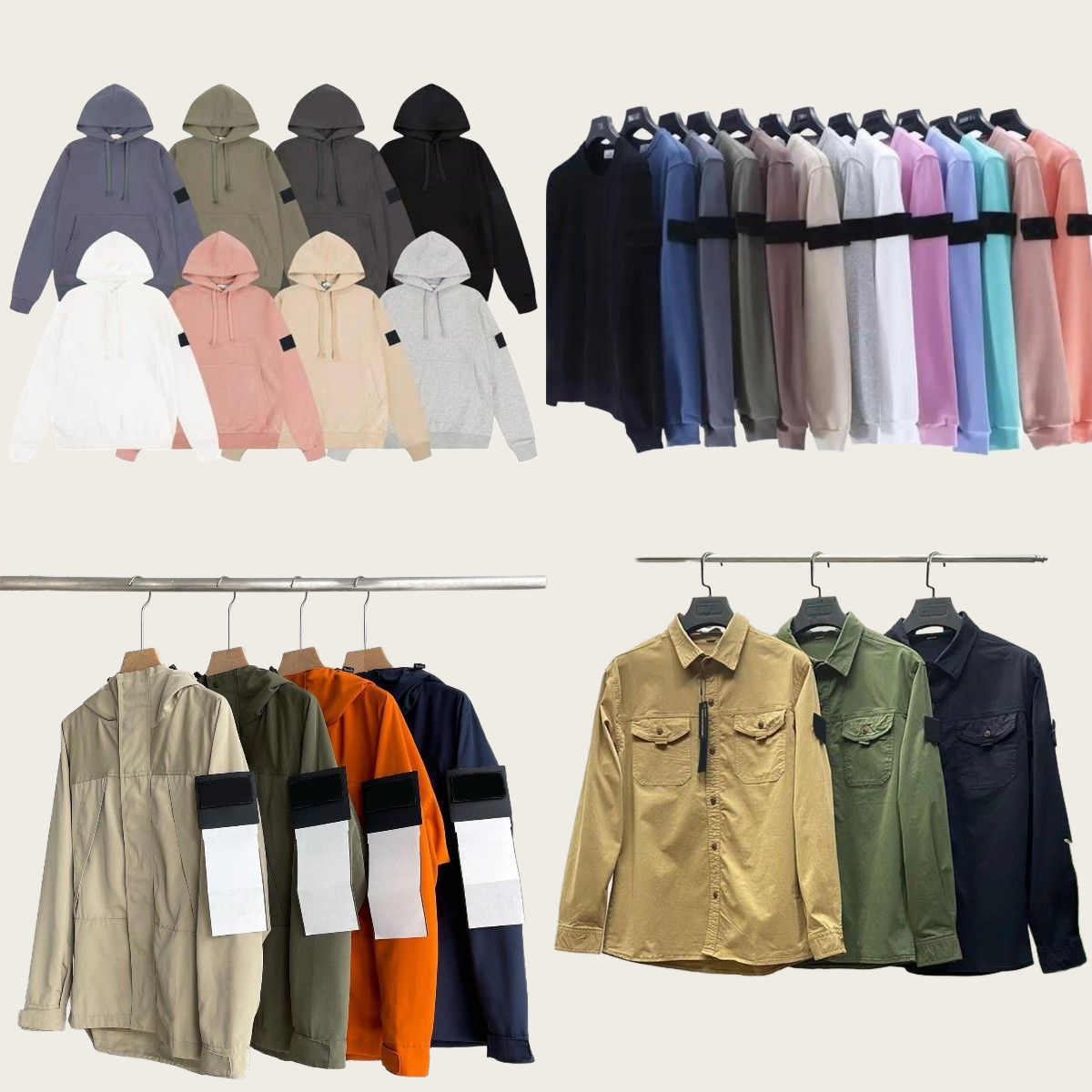 stones jacket islands Men's women Logo Top Sweatshirt brand Casual Pullover Fall new Black Hoodie Women's Long Sleeve Sweater Compass