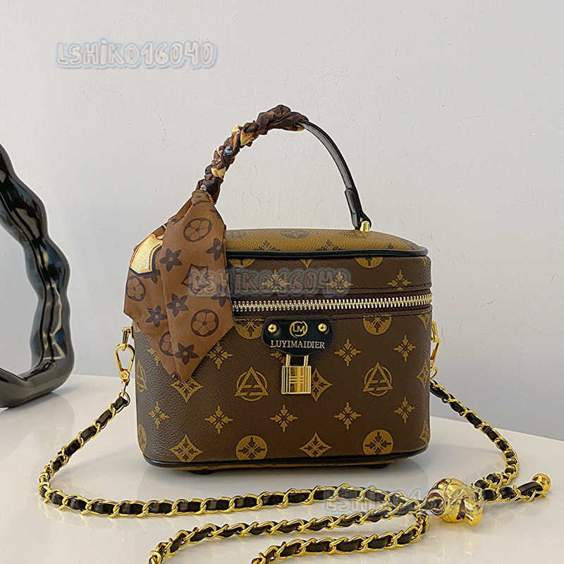Designer 2025 New Fashionable Temperament Box High-end Printed Shoulder Crossbody Bag for Womens H250818