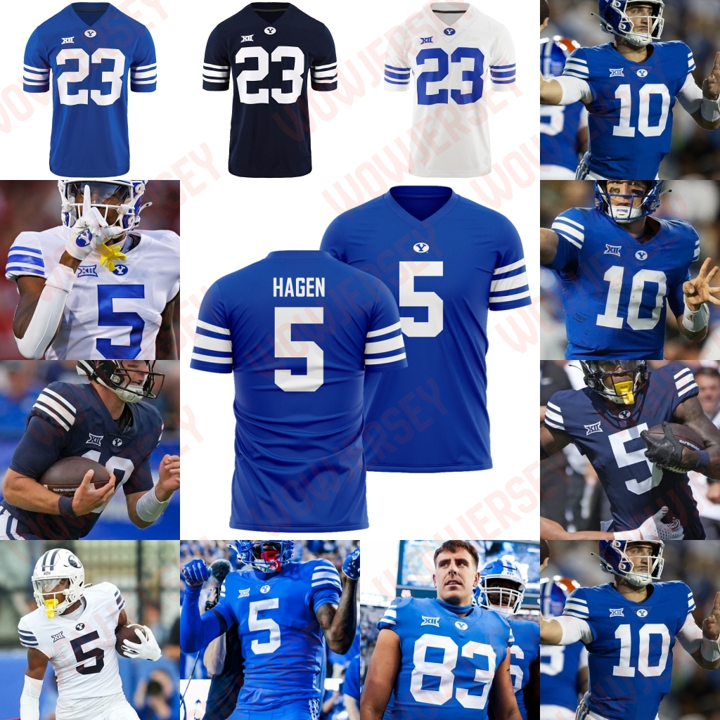 2025 BYU Cougars 3 McCae Hillstead Football Jersey LJ Martin Jack Kelly Enoch Nawahine Trey Roberts Cody Hagen Carsen Ryan Isaiah Jatta Raider Damuni Garrison Grimes