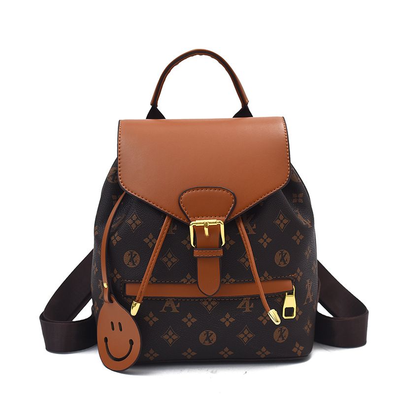 Designer bag free shipping vintage backpack large capacity versatile new fashionable printed womens backpack