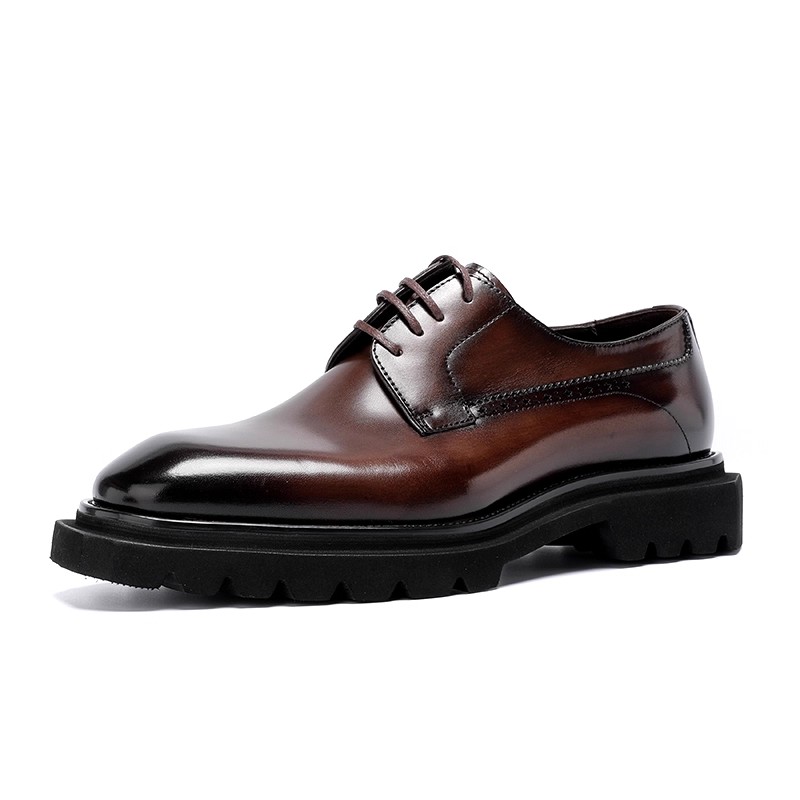 Men's shoes, high-end wedding shoes, lace-up, for weddings, made of cowhide, suitable for workwear, European sizing