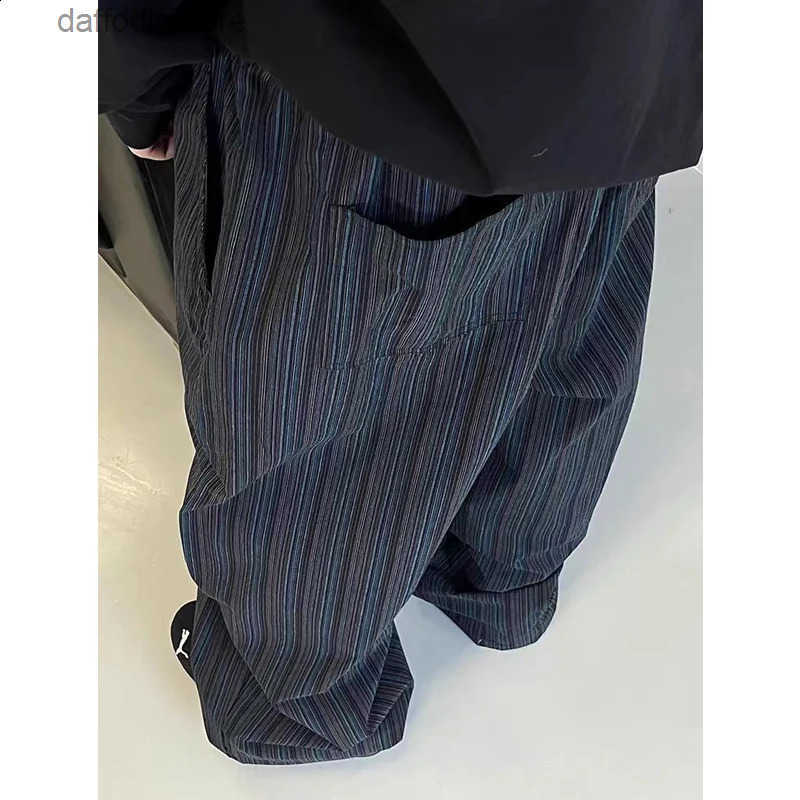 Men Trendy American Vintage Striped Oversized Strtwear Baggy Pants Y2K Harajuku Hip Hop Casual Wide Leg Trousers Pantnes Z260315
