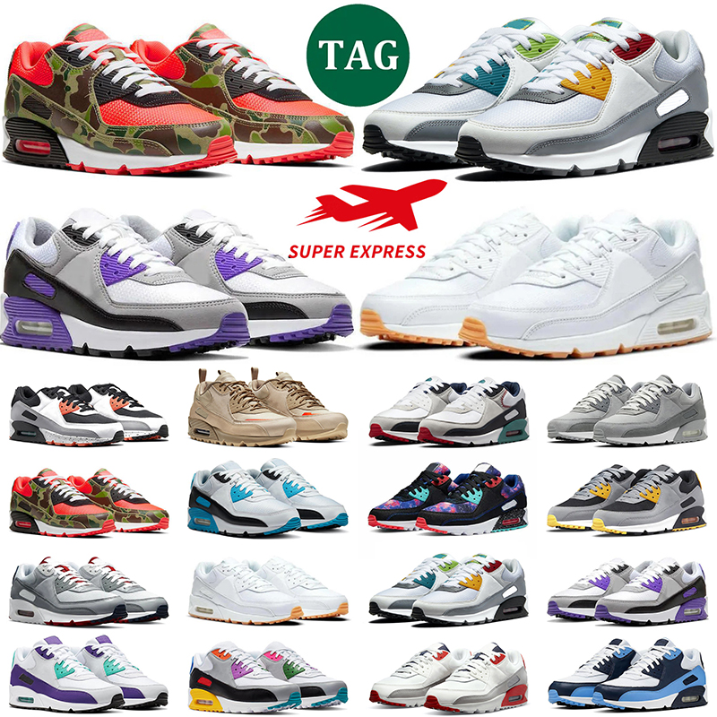 Designer Sneaker 90 Casual Shoes for Men Women 90s Triple Black White Mountaineering Cargo Khaki Desert Mens Outdoor Trainers Sneakers