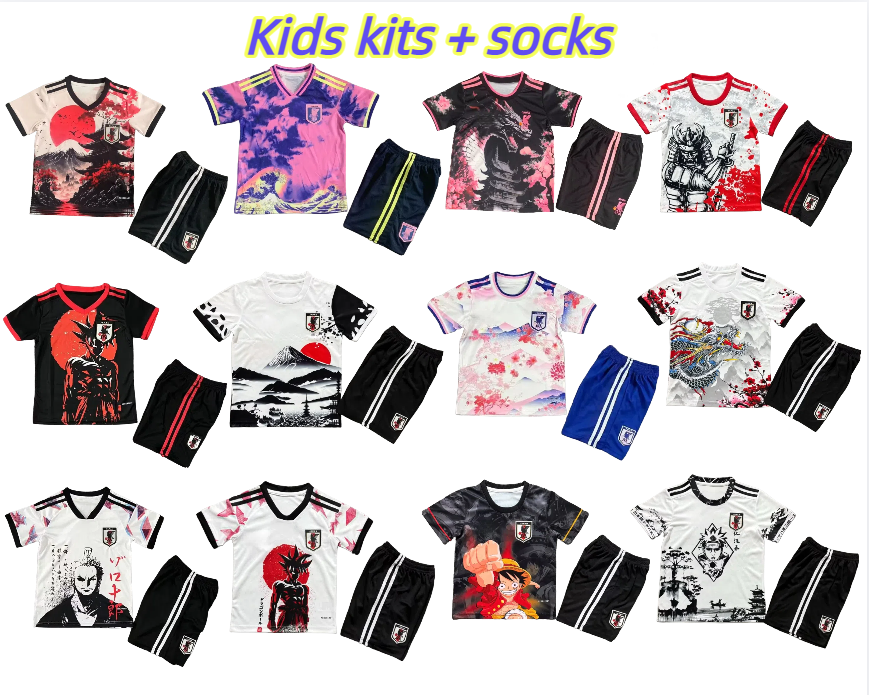 Anime JAPAN Kids soccer jersey UEDA ITO ISAGI ATOM MINAMINO TSUBASA DOAN KUBO MITOMA TOMIYASU NAKATA football shirt Kid Kits