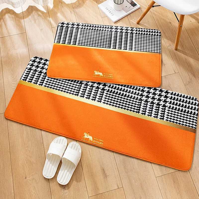 Nordic Fashion Strip Bedroom Bedside Mats Living Room Door Rugs Kitchen American Style Carpet Balcony Thick Plush Comfortable S250818