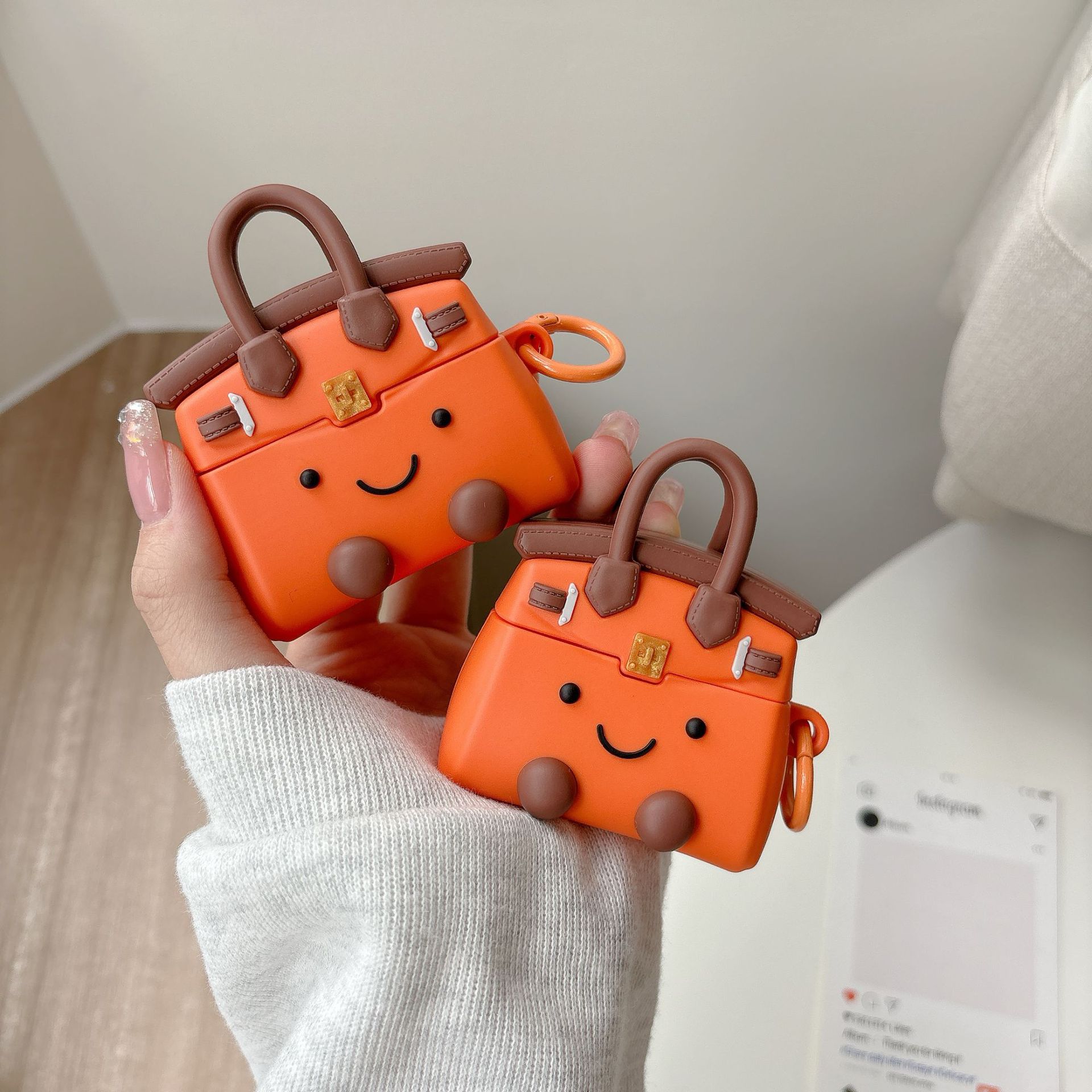 Yellow horse keychain Creative Fun Handbag Compatible Generation Earphone CaseGeneration Soft 250726