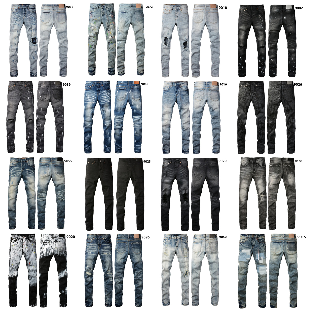 2026 Designer purple jean for mens jeans high quality pant jeans for men fashion purple jeans ripped denim pants luxury straight retro ripped biker jean