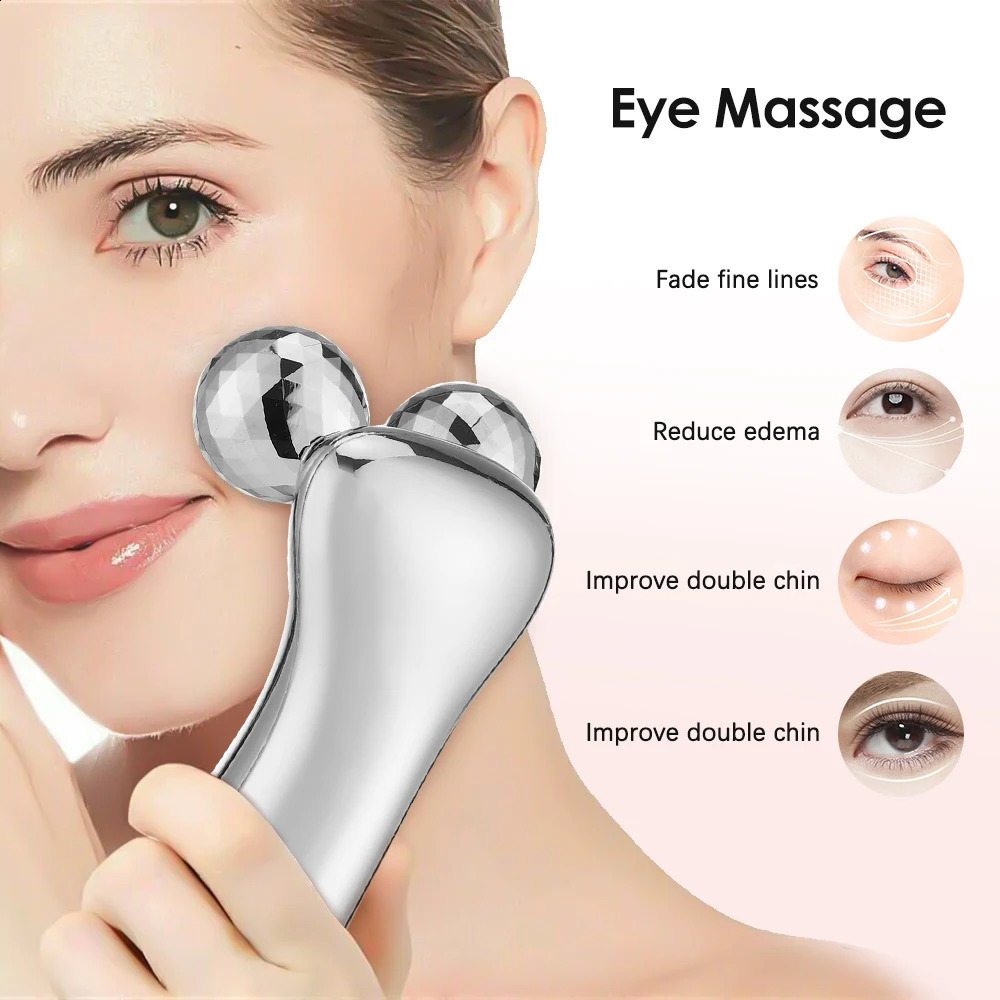 Electric Facial Micro-current Beauty Instrument LED Display Face Roller Massager Skin Tighten Massage Beauty Devices 250814