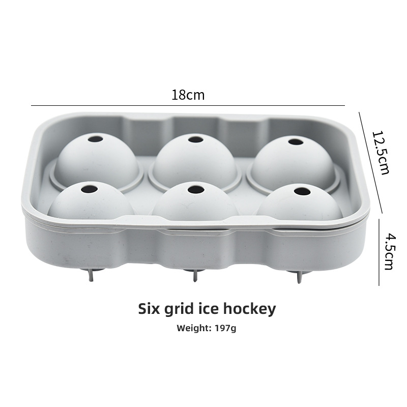 Reusable Silicone ice hockey puck mold with Four/ Six Compartments Perfect for Crafting Customized Frozen Beverages at Home