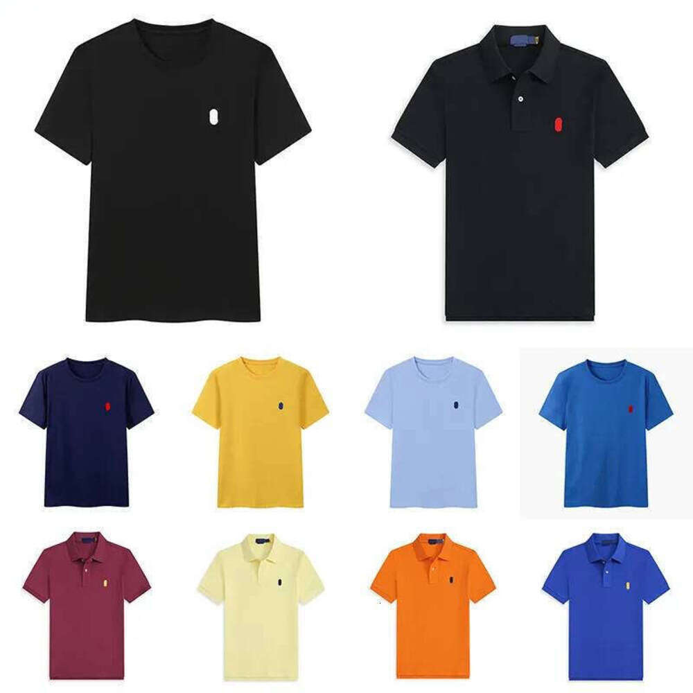 Ralf Luren Designers T Shirt Classic Polo Shirt Men Women Summer Fashion Casual Loose Round Neck Cotton Business Shirts Unisex Soild Color Simple Ralf Loren Tees B68