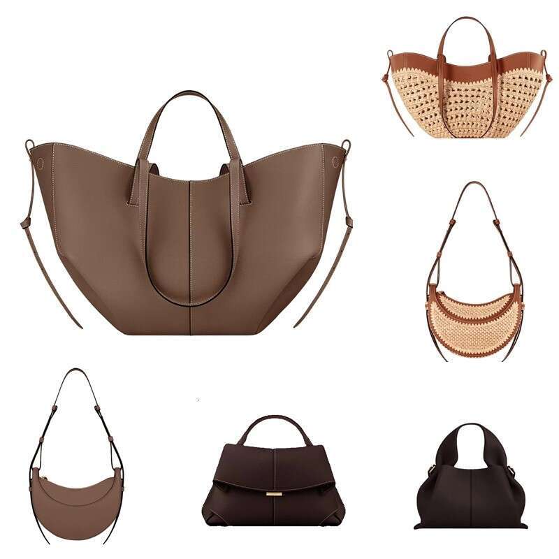 Designer Bag Tote Bag Half Moon Bag Smooth Leather Shoulder Bag Black Tote Underarm Bag Fashion Women Cross Body Bag Mini Purse Textured Leather Hobo Bag