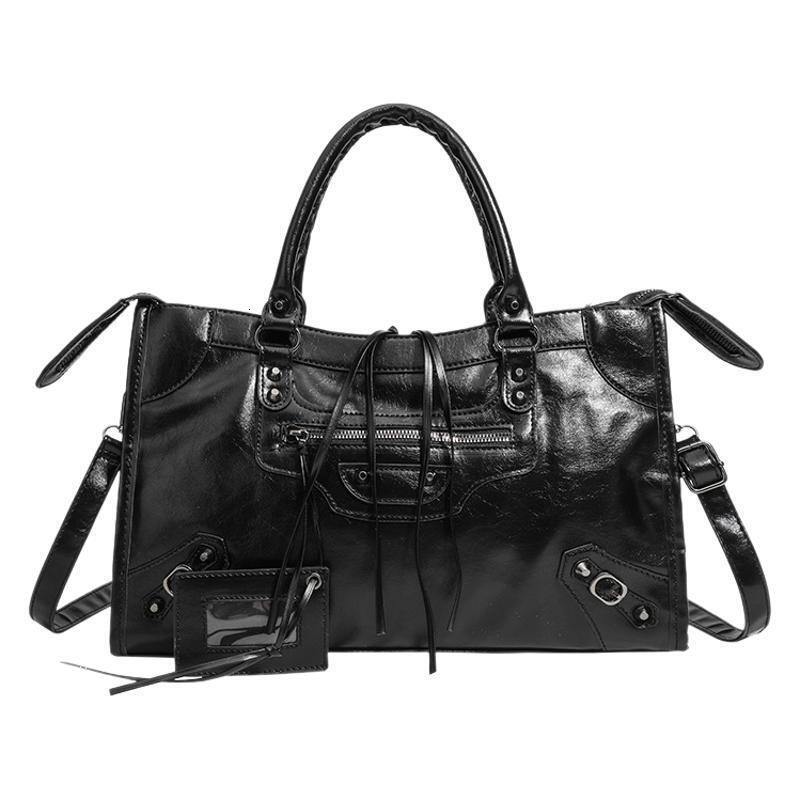 Rivet Motorcycle Bag High-End Feel Baidu Fashion Single Shoulder Crossbody Handbag for Women ddmymoon