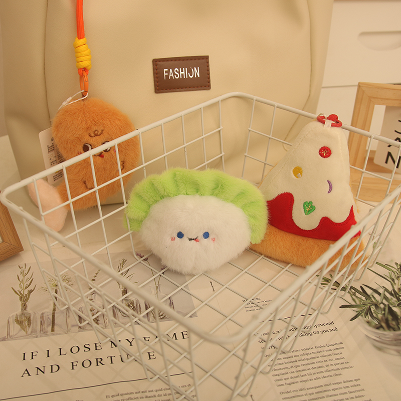 Cute Western style Burger Plush Pendant Simulation Food Bread Pendant Keychain
