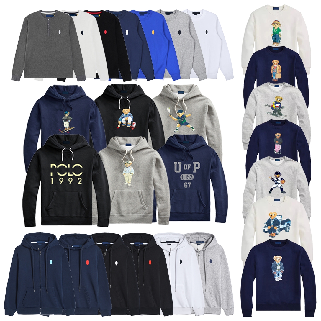 Ralphliet Polo Hoodie Mens Hoodies Designer Hoodies Men Clothing Polo Tracksuit Set Pullover Cotton Horse Long Sleeve Casual Zip Up Sweatshirt Sweatsuit Set 78oa