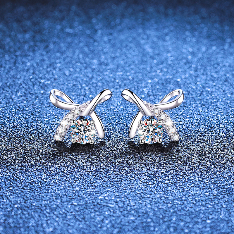 Moissanite earrings, zircon earrings, lab-grown diamonds, designer-style women's earrings, wedding earrings, design styles, diamond earrings 925 