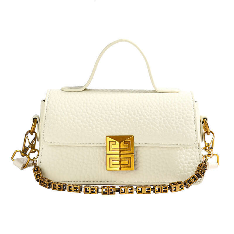 High-End Lychee Pattern for Women 2025 New Designer Trendy Fashion Chain Bags Commuter Small Square Crossbody Bag