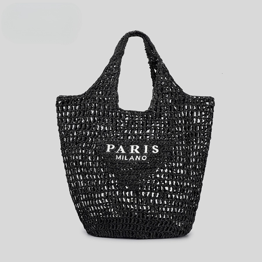 Urban Minimalist Women's Handbag With Free Shipping Designer Luxury Embroidered Letter Mesh Bag Fashion Hollowed Out Handmade Woven Bag Casual Be