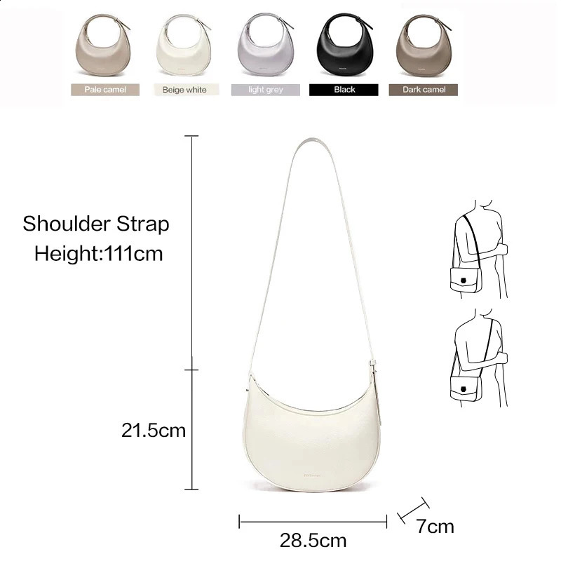 FOXER Fashion Women Shoulder Bag Lady Small y n Halfmoon PU Handbag Summer Sling Crossbody Girl Gift 250815