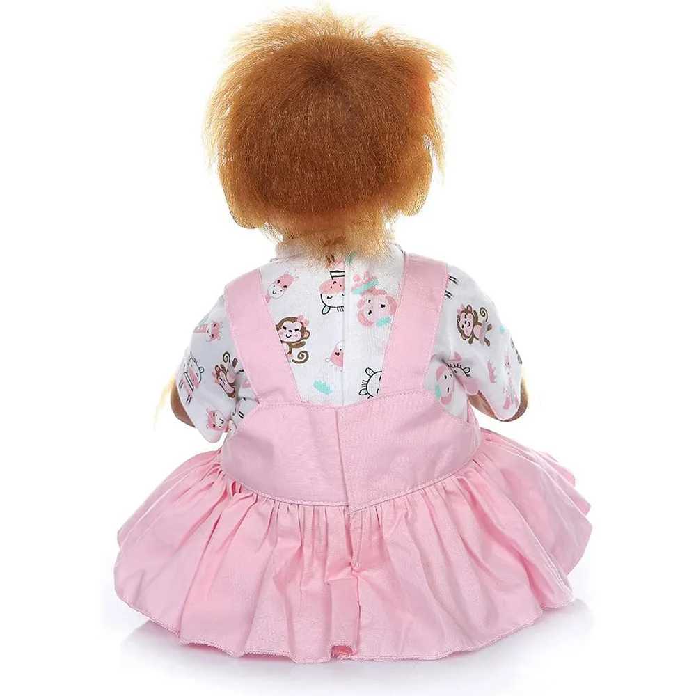 50cm Lifelike Monkey Doll Silicone Vinyl Reborn Baby Ape Newborn Like Real Orangutan Toddler Soft Babies Dolls Kids Toy Z250818