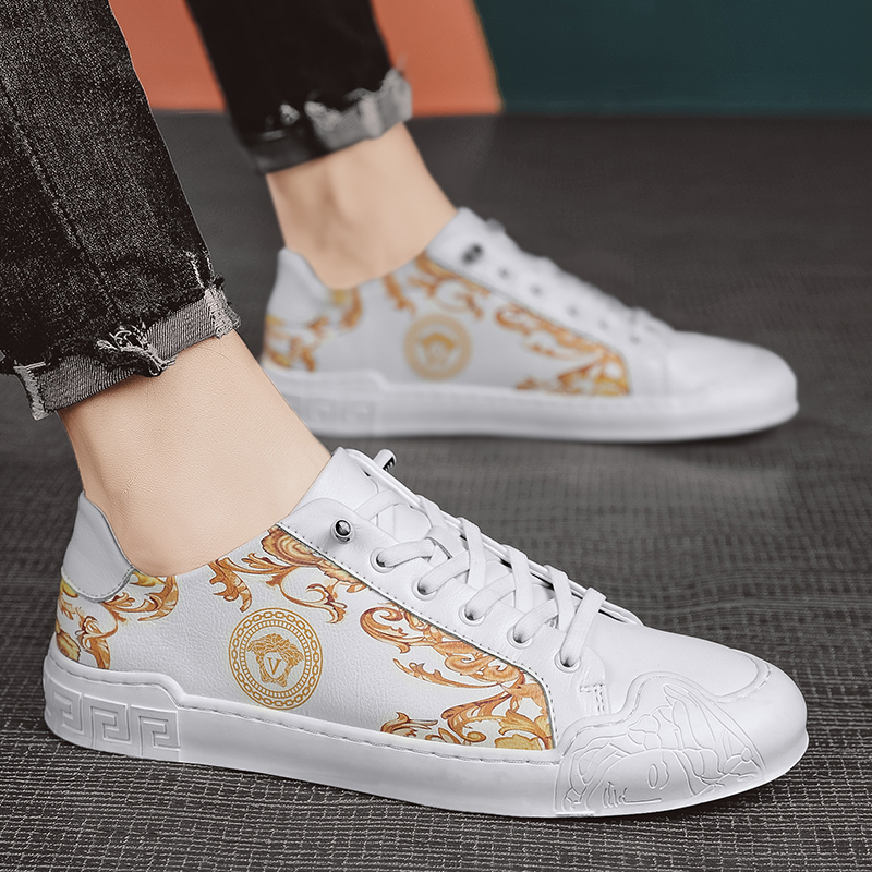 Trendy Summer Collection: Luxury White Athletic Shoes with Elegance by Top Male Apparel Line