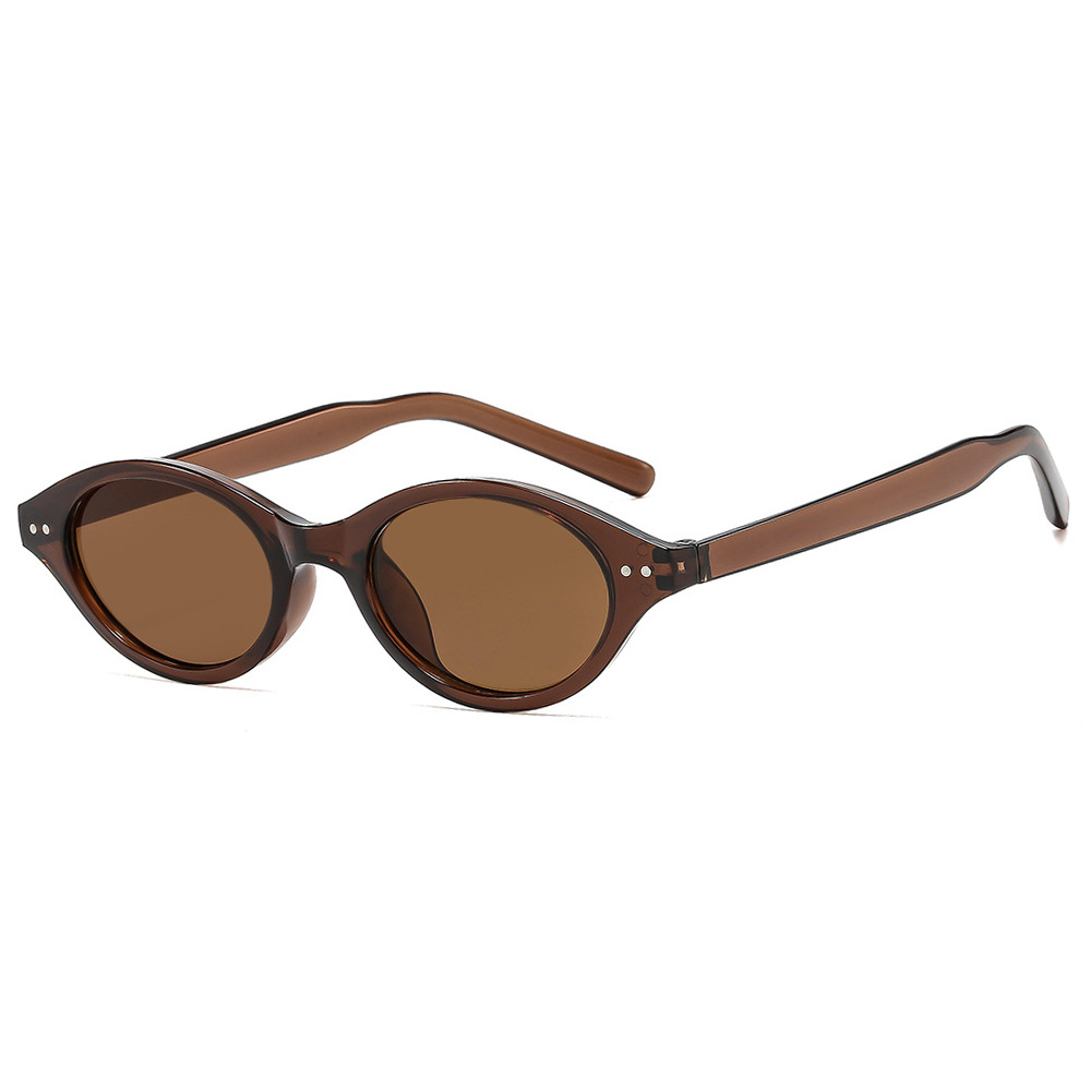 2025 Mini Cat Eye Nerd Sunglasses for Women UV400 Micro Frame Fashion Shades Retro Stud Accent Sun Glasses