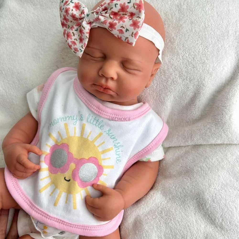 20Inch Loulou Full Soft Silicone Reborn Baby Girl Lifelike Skin Handmade Details Doll for Display Collectible Gift Z250818