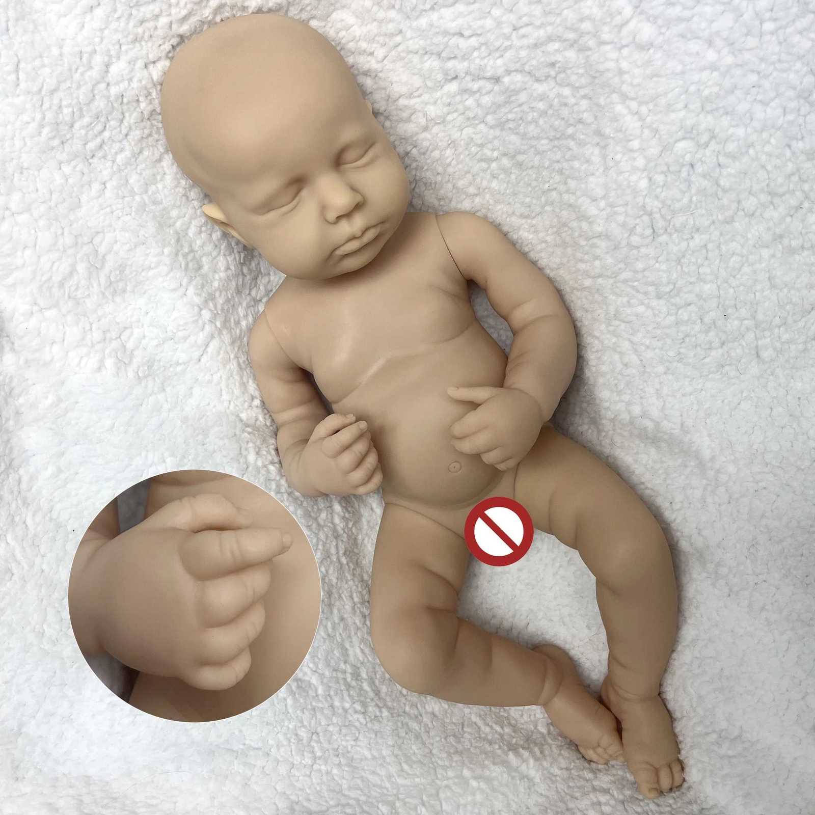 18 Inch Reborn Baby Kit Boy Doll Loulou Unpainted Waterproof Full Body Soft Vinyl Handmade Baby Toy Restic DIY Doll Z250818