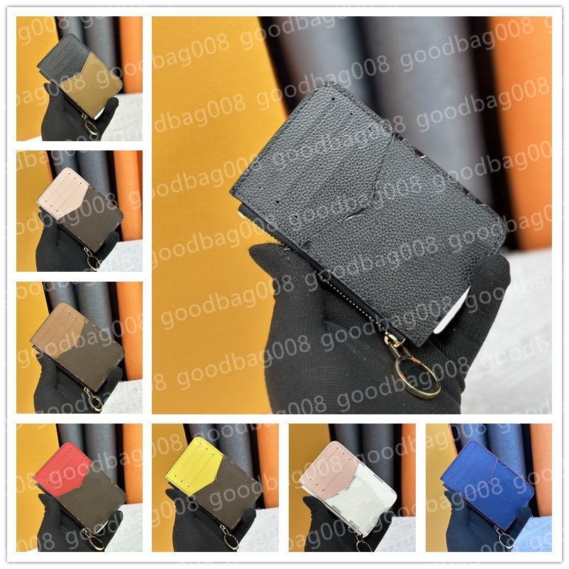 Women Card Holder Designer Wallet ROMY Purse Genuine Leather Men Purses Key Ring Credit Coin Mini Wallet Bag Circle Cardholder High Quality Women Wallet
