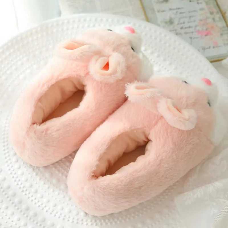 Tsute Tsartun Rabbit Cotton Slippers Pack Gheel Ge Soft Non-slip Verm Breathable Indoor Plush Shoes Y250818