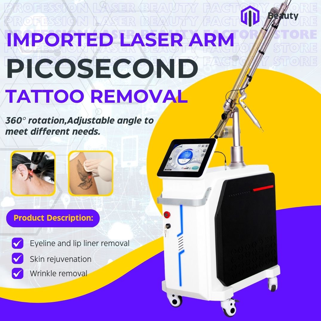 Professional Cosmetic Picosecond Laser Machine Tattoo Removal Pigmentation Skin Rejuvenation Device Beauty Salon Spa Clinic Anti-Aging Treatment Equip