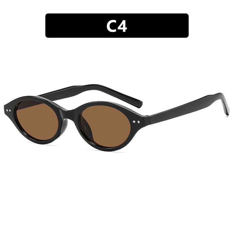 2025 Mini Cat Eye Nerd Sunglasses for Women UV400 Micro Frame Fashion Shades Retro Stud Accent Sun Glasses