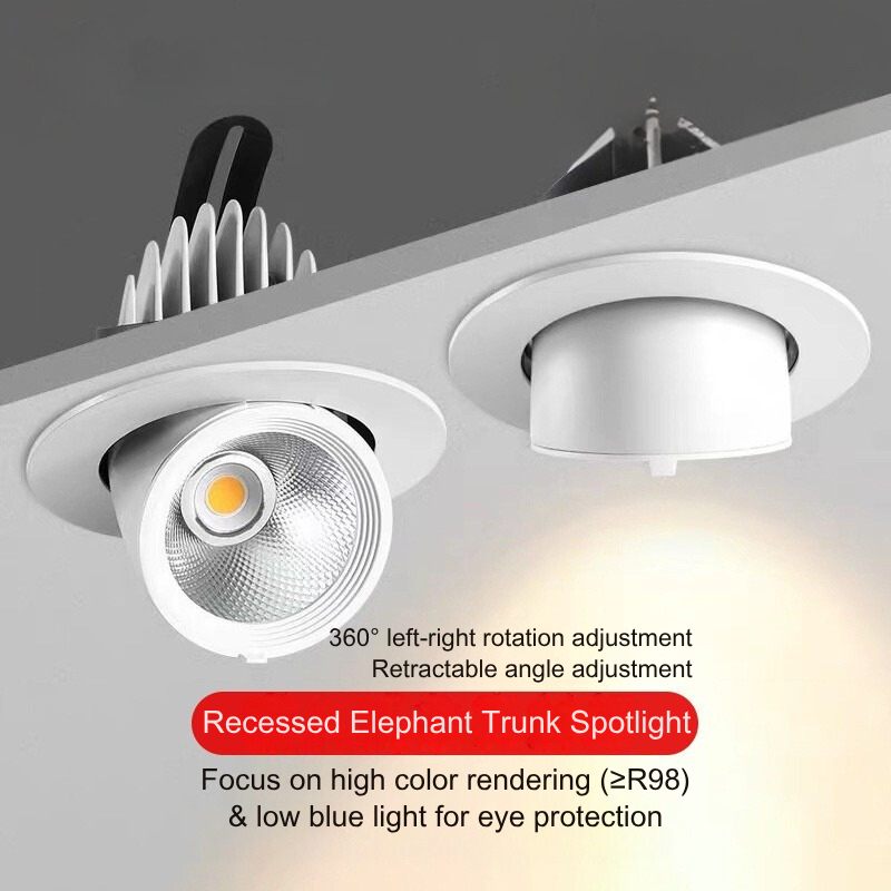 Adjustable Recessed Gooseneck Spotlights for Suspended Ceilings - Perfect for Clothing Store Feature Walls & Backgrounds 17/2