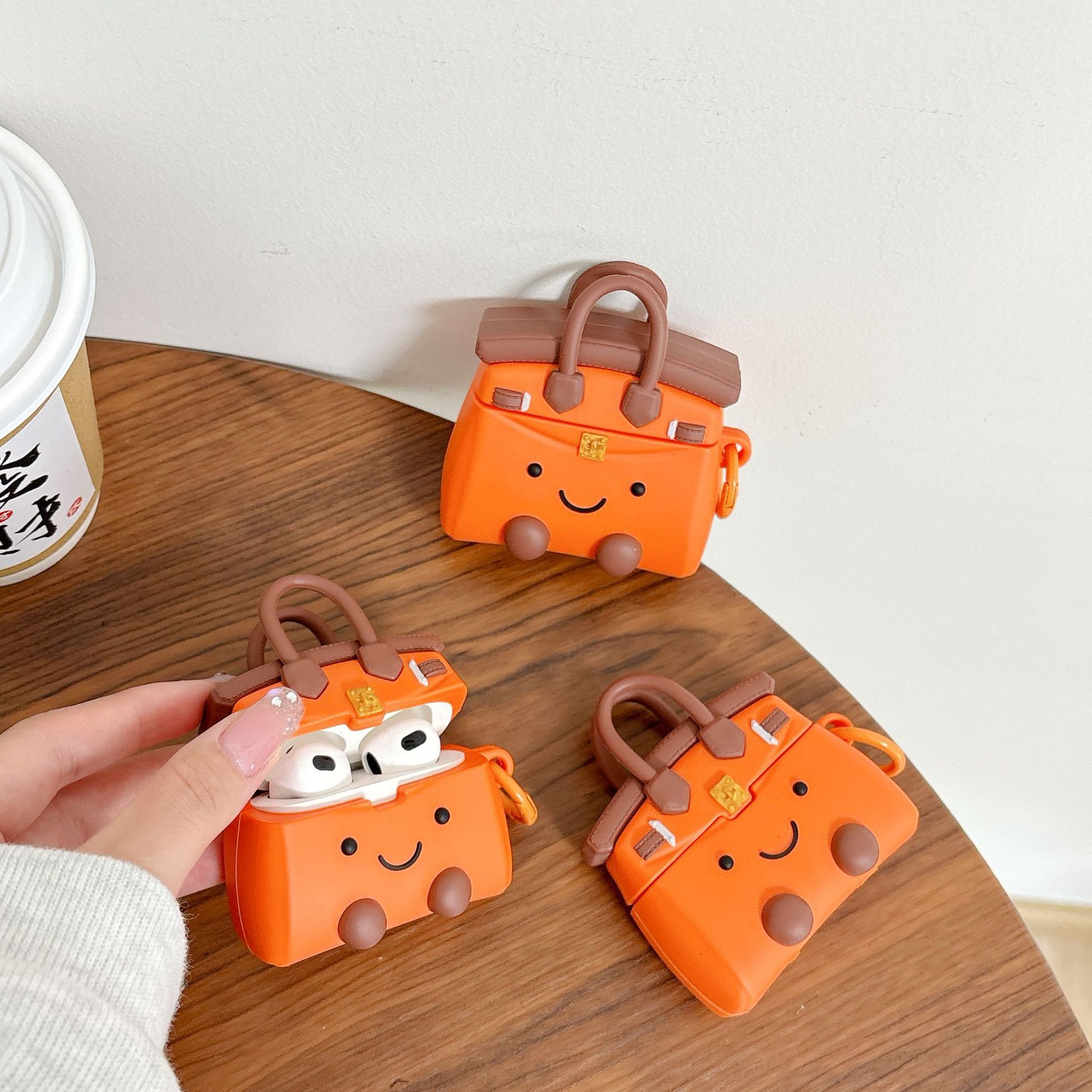 Yellow horse keychain Creative Fun Handbag Compatible Generation Earphone CaseGeneration Soft 250726