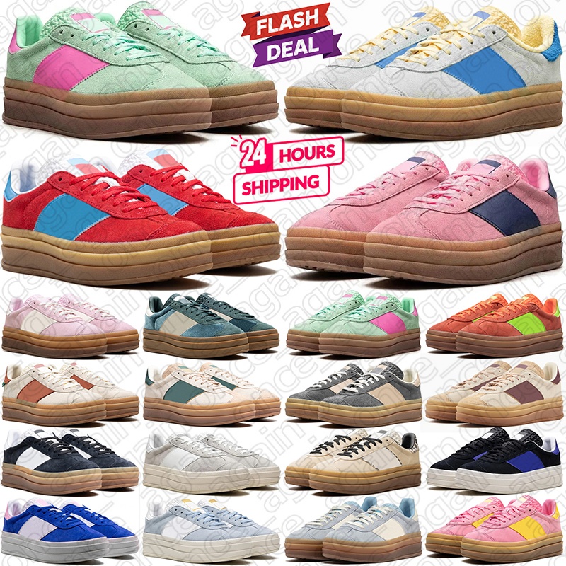 Free Shipping Designer Sneakers Gazells Bold Running Shoes chaussure Mens Trainers Core Black Pink Glow Blue Yellow women scarpe Plate-forme luxury wholesale