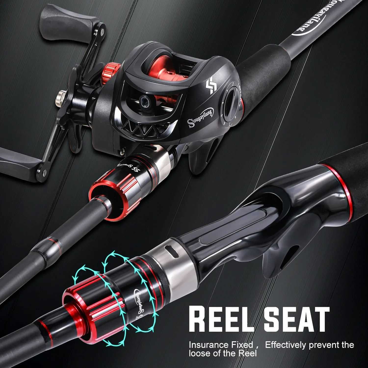 10kg Max Drag Baitcasting Reel Combo 1.8~2.1m Carbon Fiber Casting Rod with 7.2 1 Gear Ratio for Bass Y250818