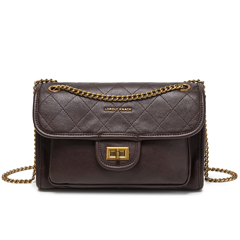 LORDLY KNACK designer bag light luxury genuine soft leather flap bag star casual high-quality vintage shoulder bag for woman