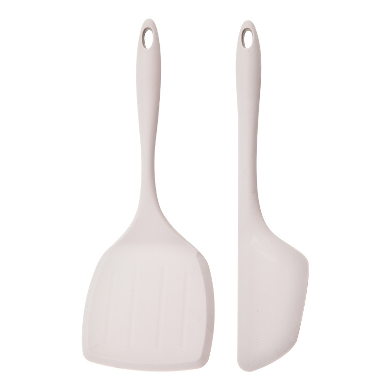 Durable Big Size Silicone Spatula with High-Temperature Resistance - Perfect for Pancakes & Cream Scraping two-piece set
